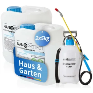 Essigsäure Klimaneutral - 49,9% - 10 kg + Drucksprüher